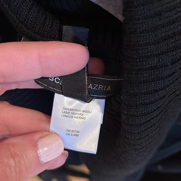 Bcbg MaxAzria black belted sweater with sequins Large and in perfect condition - Picture 5 of 7